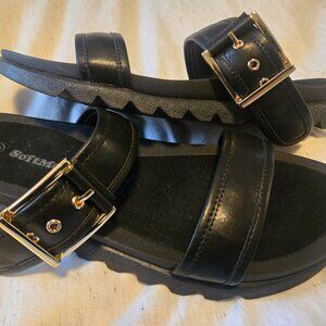 Black Chucky Sandals